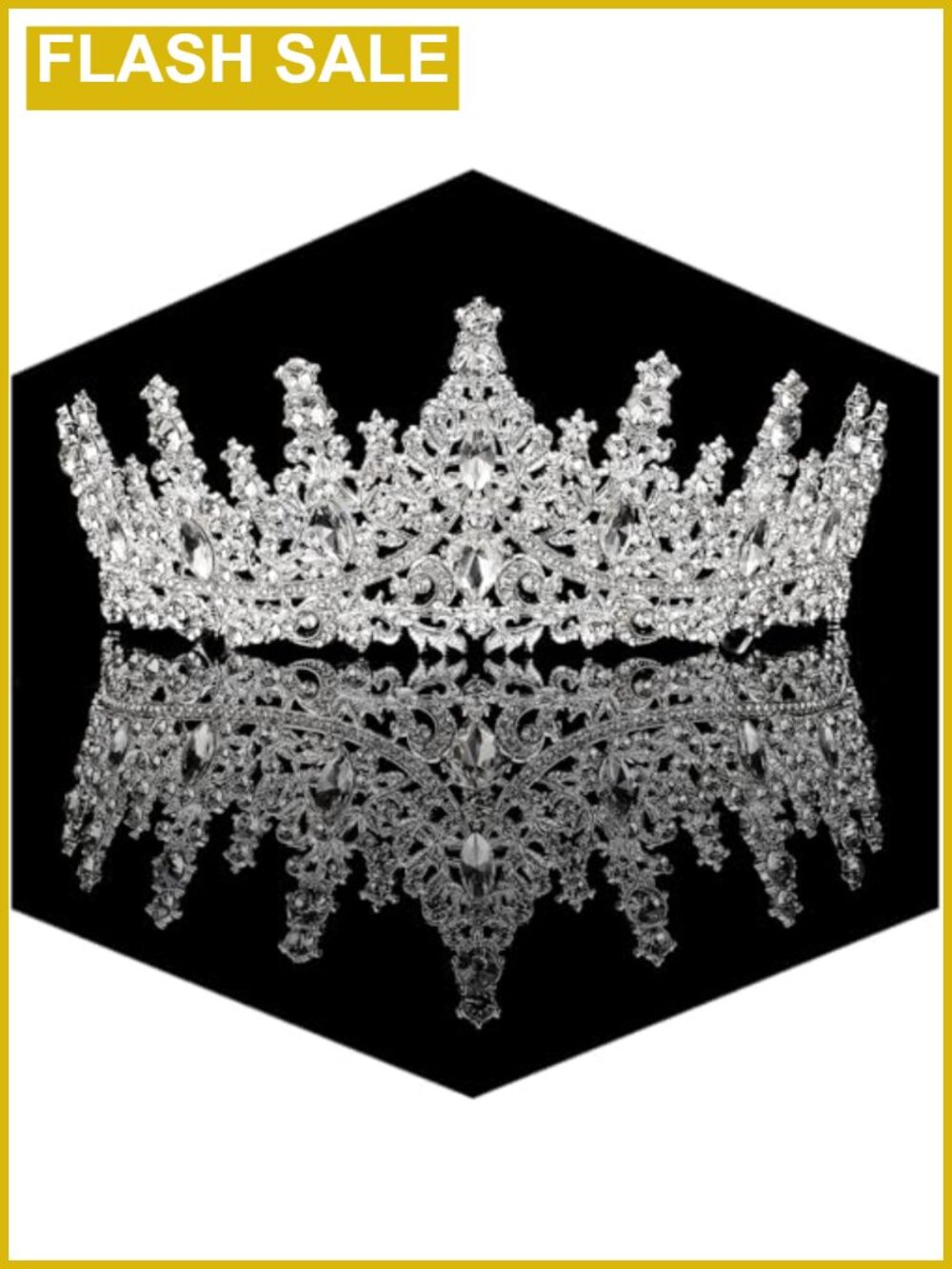 Hand-Set Rhinestone Crystal Princess Tiara for Weddings Pageants Prom
